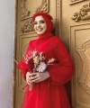 Omuz Şerit Detay Bel Bağlamalı Tül Abiye Elbise 3964 Kırmızı