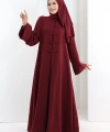 Önden Bağlamalı Tunik Üçlü Takım 7080 Bordo
