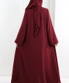 Önden Bağlamalı Tunik Üçlü Takım 7080 Bordo