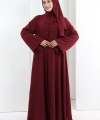 Önden Bağlamalı Tunik Üçlü Takım 7080 Bordo