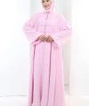 Önden Bağlamalı Tunik Üçlü Takım 7080 Pembe