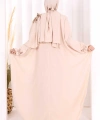 Pamuk Çiçek Detaylı Elbise Abaya ŞAL HEDİYE  8009 Taş