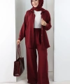 Pantolon Gömlek Takım 8708 Bordo