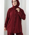 Pantolon Gömlek Takım 8708 Bordo