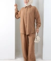 Pantolon Gömlek Takım 8708 Taba