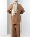 Pantolon Gömlek Takım 8708 Taba