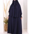 Peçeli Cilbab Model Elbise 6063 Lacivert