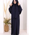 Peçeli Cilbab Model Elbise 6063 Lacivert