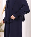 Peçeli Cilbab Model Elbise 6063 Lacivert