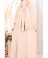 Peçeli Cilbab Model Elbise 6063 Taş