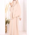 Peçeli Cilbab Model Elbise 6063 Taş