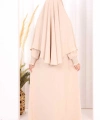Peçeli Cilbab Model Elbise 6063 Taş