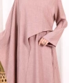Pelerinli Elbise 6068 Gül Kurusu
