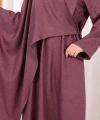 Pelerinli Elbise 6068 Mürdüm