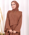 Pelerinli Elbise 6068 Taba