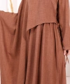 Pelerinli Elbise 6068 Taba