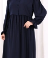Pelerinli Elbise 6082 Lacivert