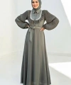 Pilise Kol Detaylı Elbise 3949 Mint
