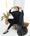 Puantiye Desen Pelerin 7099 Siyah