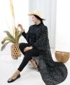 Puantiye Desen Pelerin 7099 Siyah