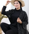 Puantiye Desen Pelerin 7099 Siyah