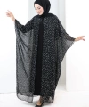 Puantiye Desen Pelerin 7099 Siyah
