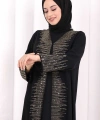 Pul İşlemeli Yelekli Elbise Takım 8498 Siyah