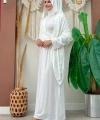 Şallı Drape Detaylı Sandy Elbise 3922 Ekru