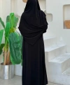 Şallı Drape Detaylı Sandy Elbise 3922 Siyah