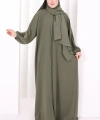 Şallı Namaz Elbisesi 3857 Haki