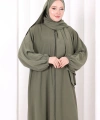 Şallı Namaz Elbisesi 3857 Haki