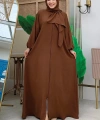 Şallı Namaz Elbisesi 3857 Kahverengi