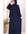 Şallı Namaz Elbisesi 3857 Lacivert