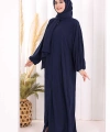 Şallı Namaz Elbisesi 3857 Lacivert