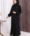 Şallı Namaz Elbisesi 3857 Siyah