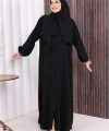 Şallı Namaz Elbisesi 3857 Siyah