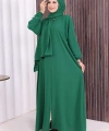 Şallı Namaz Elbisesi 3857 Zümrüt