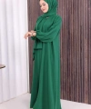 Şallı Namaz Elbisesi 3857 Zümrüt