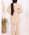 Sedef Kumaş Tunik Pantolon İkili Takım 8693 Vizon