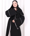 Şerit Düğme Detaylı Elbise 6098 Gri