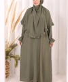 Sufleli Namaz Elbisesi 6034 Haki