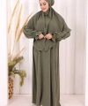 Sufleli Namaz Elbisesi 6034 Haki