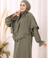 Sufleli Namaz Elbisesi 6034 Haki