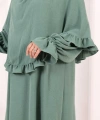 Sufleli Namaz Elbisesi 6034 Mint