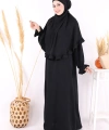 Sufleli Namaz Elbisesi 6034 Siyah