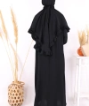 Sufleli Namaz Elbisesi 6034 Siyah
