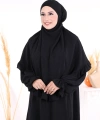 Sufleli Namaz Elbisesi 6034 Siyah