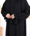 Sufleli Namaz Elbisesi 6034 Siyah