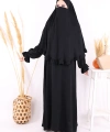 Sufleli Namaz Elbisesi 6034 Siyah