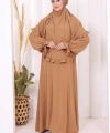 Sufleli Namaz Elbisesi 6034 Vizon